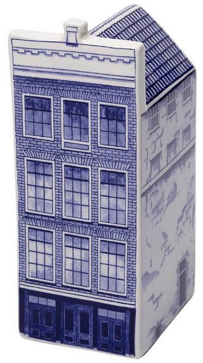 Huis - Anne Frank - Blauw - Keramiek - 14 cm