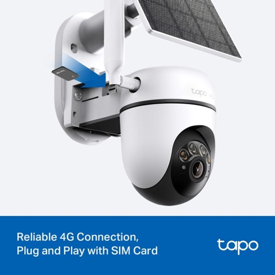 Tapo C615G KIT - beveiligingscamera buiten - Solar - 4G LTE camera - 2K 3MP - AI tracking - IP65 van Tapo — afbeelding 3