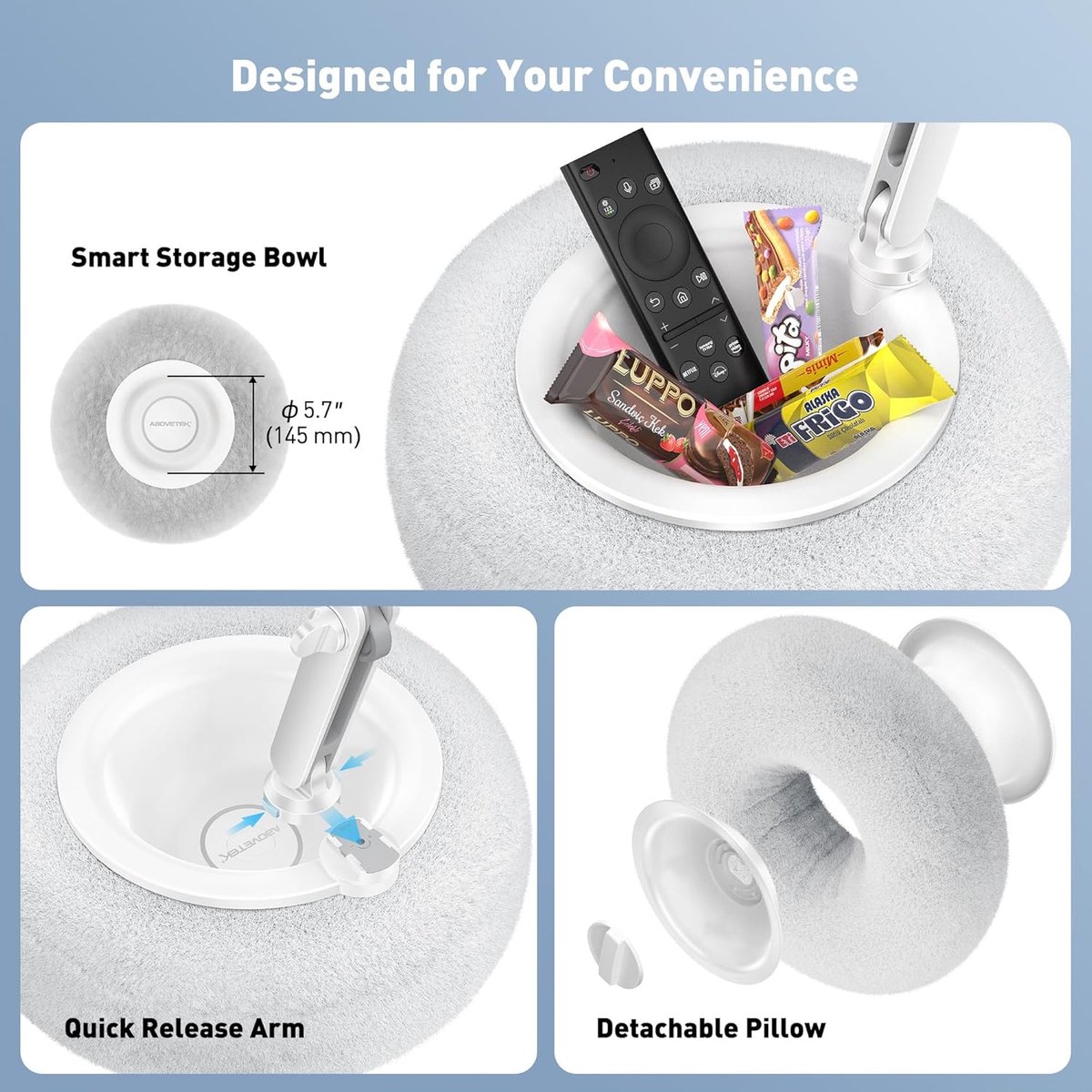 Famanu – Magnetische tablet en telefoonhouder 360 graden verstelbaar voor bed en bank