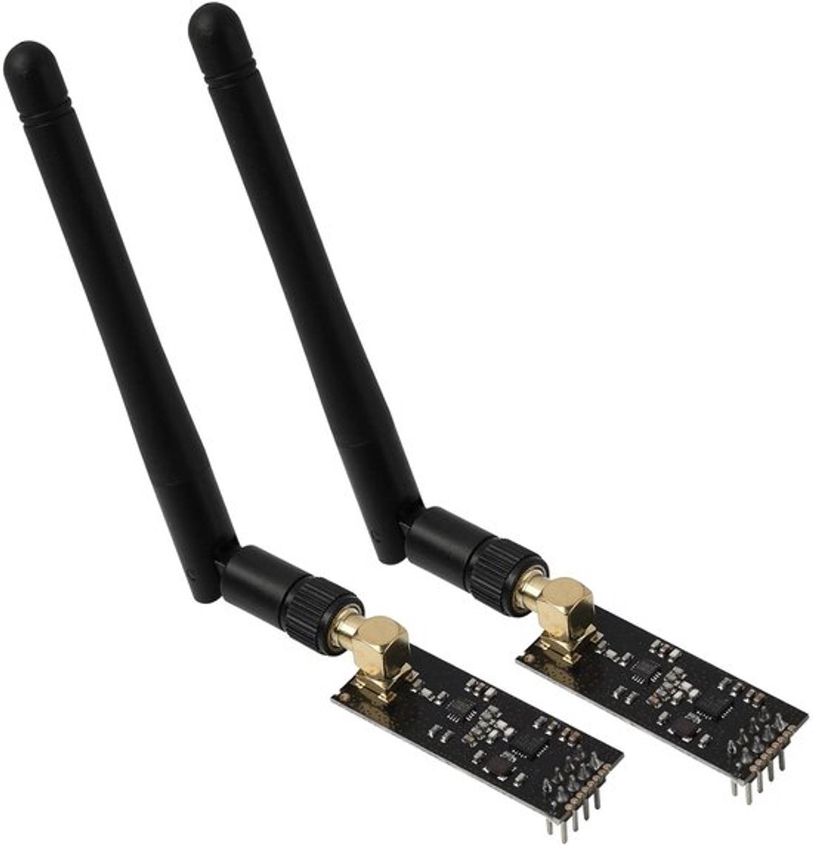 Draadloze transceiver RF-module 2,4 GHz Bereik 1100 m - Set van 2 stuks met hoge prestaties voor gegevensoverdracht