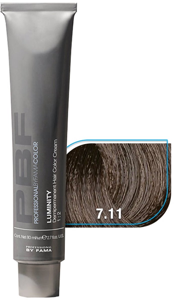 BY FAMA TINTE SEMI PERMANENTE COLOR LUMINITY TINTE # 7.11 LUMINITY SEMI, 80 ML