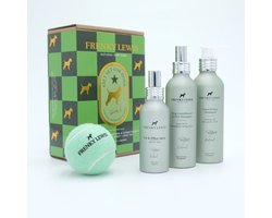 Luxury Gift Set 200ml Dog Shampoo + 150ml Dog Conditioner & Dry Shampoo - Car & Pillow Spray +Dog Toy - Green Tea & Bergamot