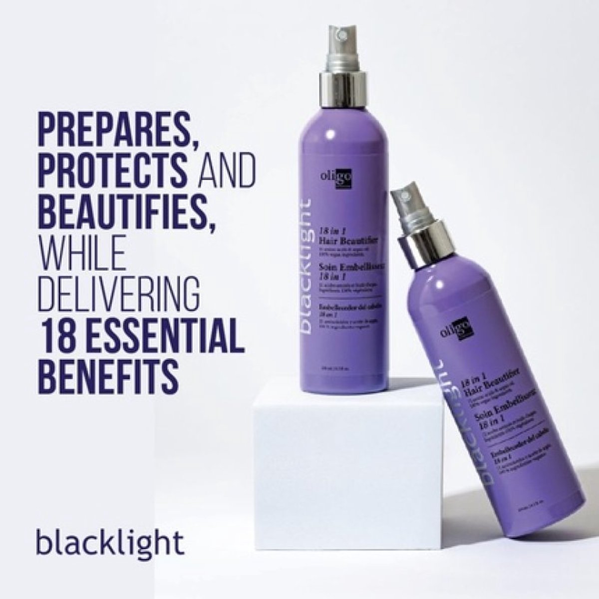 Oligo - Blacklight Care - Hair Beautifier 250 ml - Leave-in Haarmist – 18-in-1 Verzorging & Hittebescherming