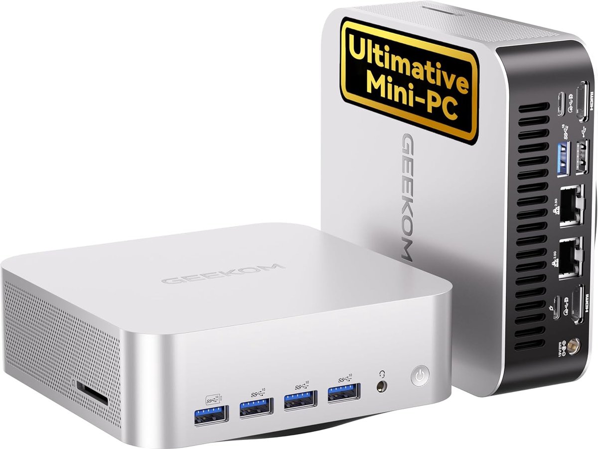 GEEKOM A9 Max Mini PC met – AMD Ryzen AI 9 HX 470 – 32GB DDR5 & 1TB SSD – Windows 11 Pro | 2x USB4 | AMD Radeon 780M | IceBlast 2.0 Koelsysteem (zelfontwikkeld) | AI | 8K voor thuiswerken – 8K,Mini PC met,Mini Computer,Game PC,pc voor games e