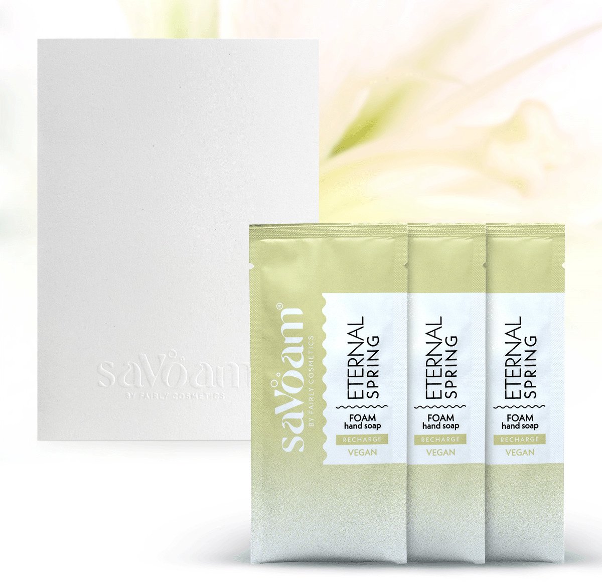 Schuimende Handzeep - saVoam refill Eternal Spring - Navulling - 3 x 25.5 gram - Vegan - Duurzaam - Hydraterend