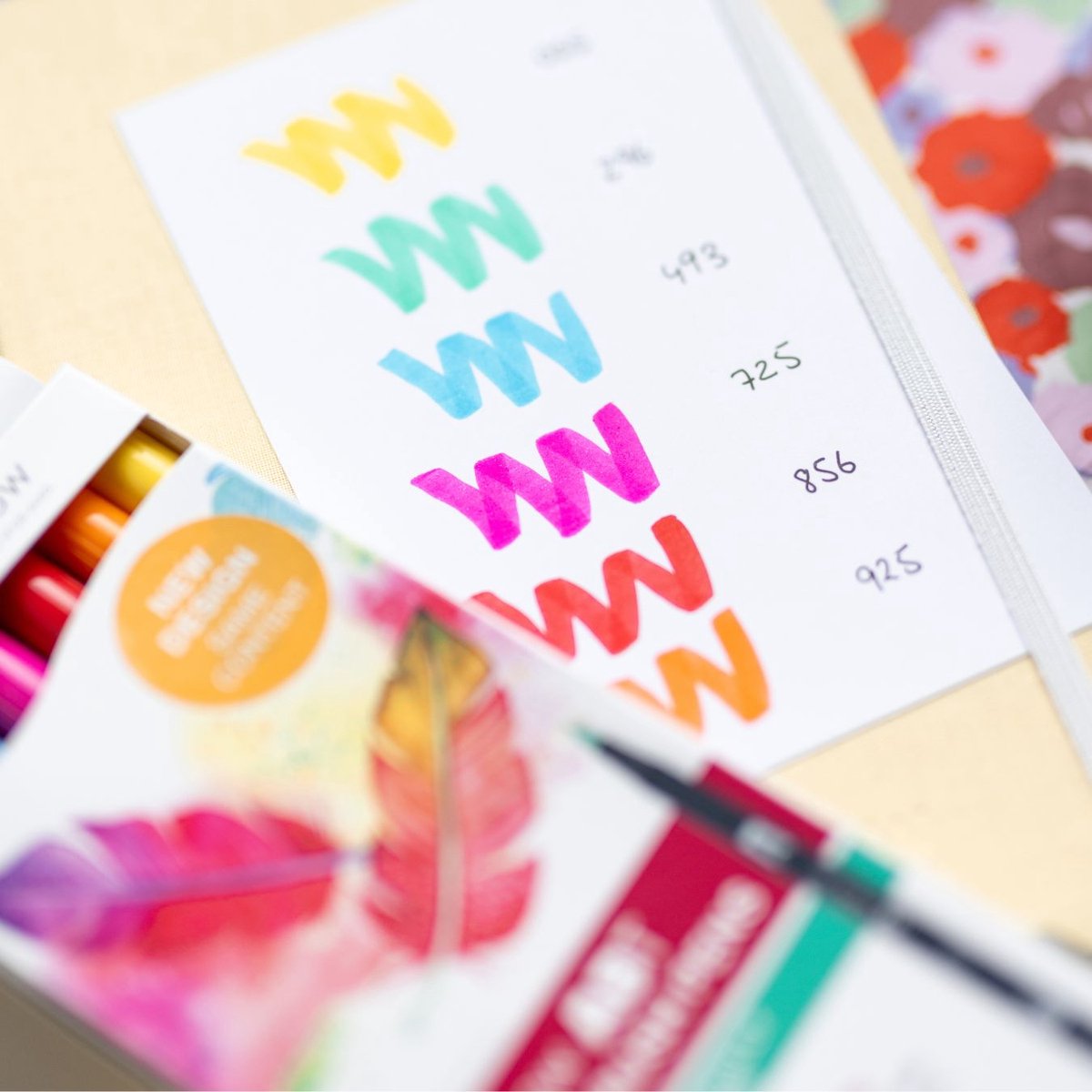 Tombow ABT Dual Brush Tekenpennen - Brushpennen - Dermatologisch getest kleuren - Set van 6 stuks — afbeelding 5