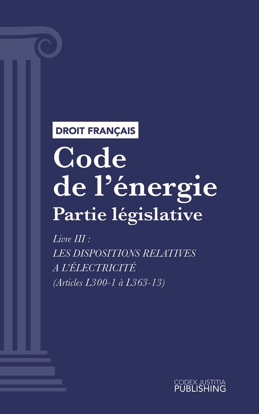 Code de l'énergie - cover