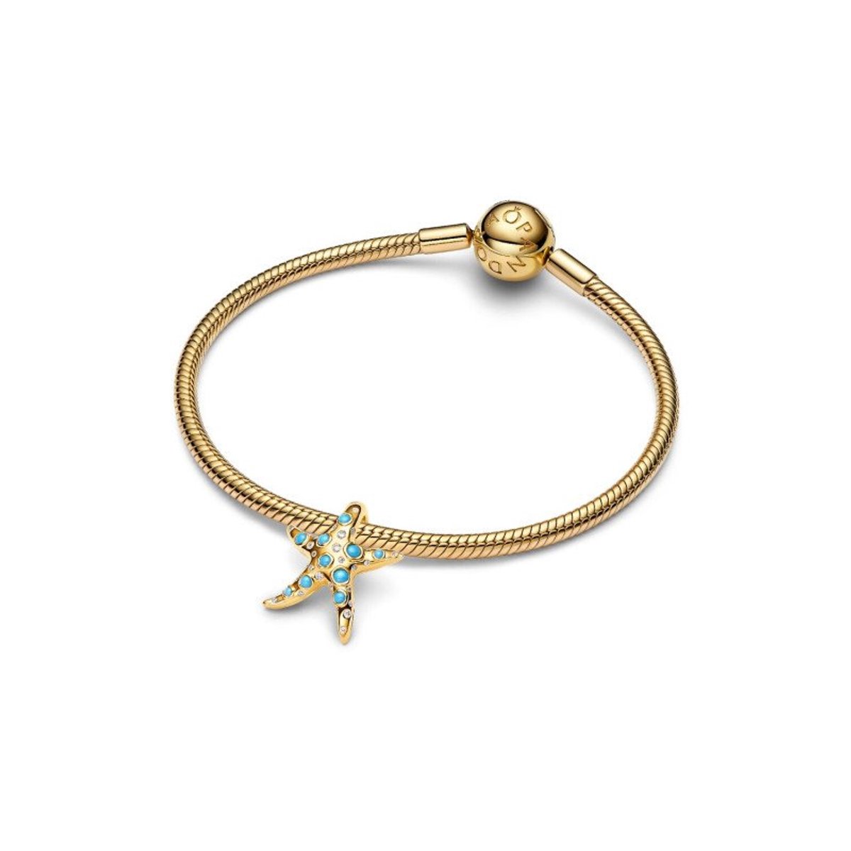 Pandora Sprankelende Blauwe Zeester Hangende Bedel — cadeau in Sieraden - foto 3