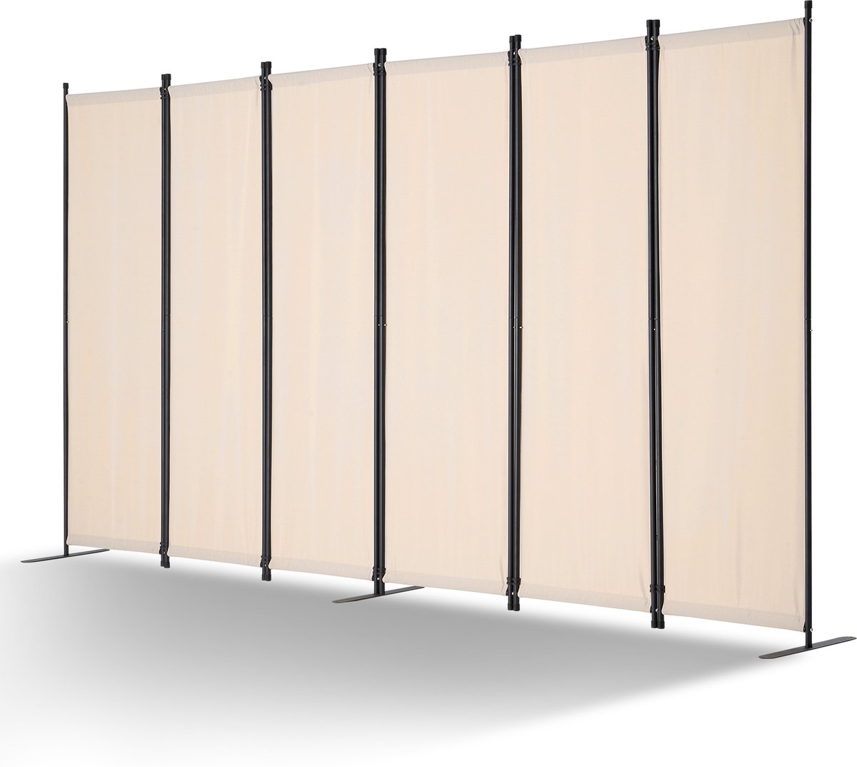 Vevor Scheidingsscherm 311cm 6 Panelen Kantoor Beige Privacyscherm