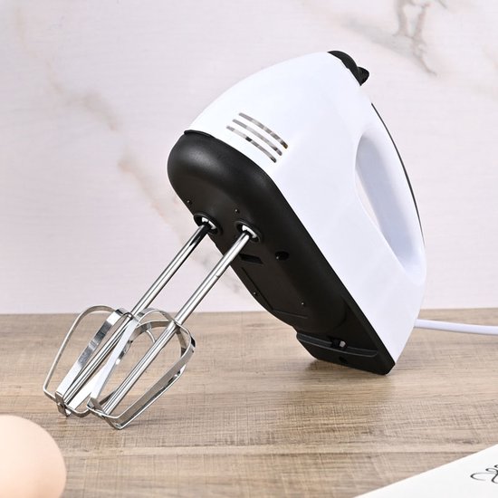 Hand Mixer - 7 snelheden - met Turbo - RVS accessoires - 150W vermogen - RVS kloppers en deeghaken - Wit van Frigro — afbeelding 2