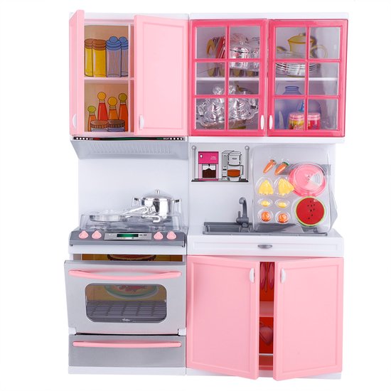 Creatorally Mini Speelkeuken voor Kinderen - Roze - Kinderkeuken - Keukengerei - Speelgoedkeuken - Keukenset - Cadeau - Verjaardag - Rollenspel Speelgoed voor Meisjes