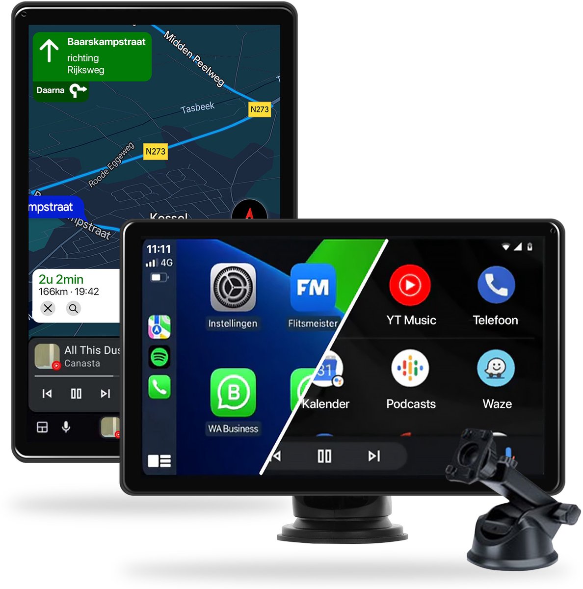 SwayTosh CarPlay Scherm FlipView 8 Inch