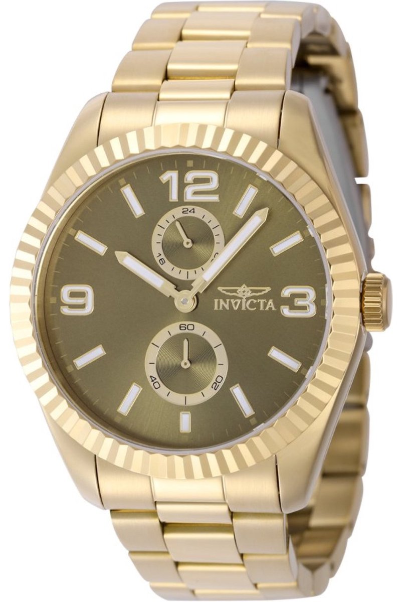 Invicta Specialty 49530 Heren Horloge - Waterdicht - Analoog - Quartz Uurwerk - Roestvrij Staal met groene Wijzerplaat - 43mm