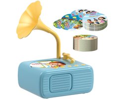 Jojoy - Interactief Muziek Speelgoed - 96 Liedjes & Verhalen - 8 DIY Platen - Vanaf 3 Jaar - Blauw - JOMELODI
