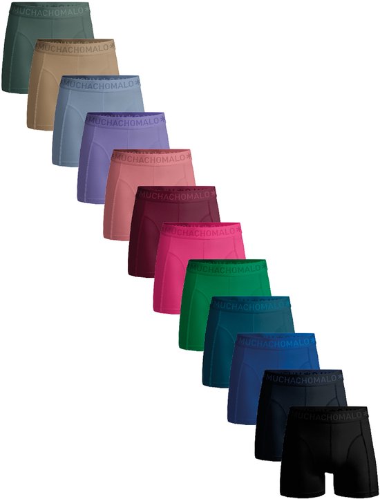 Muchachomalo Boxers Hommes – 12 Pack – Sous-vêtements en Coton – Longueur Normale – Caleçons Hommes