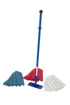 MAUS Doodlebug set compleet -15 pads 5x wit rood blauw met steel en houder voor randreiniging