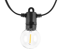LED-garland met filamentlampen, 4 m, warm licht