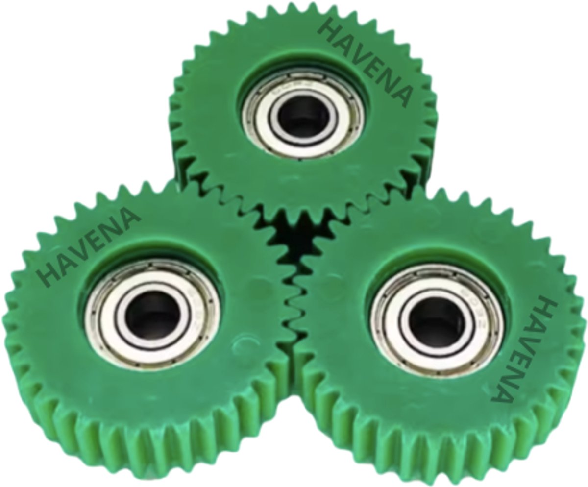Havena 47.5X13.5MM groen - extra stevig Versnelling 36 Tanden Tandwielen Met 8MM Lagers Wielnaven Elektrische Fiets Nylon Versnelling Voor Motor E-Bike - Fatbike - 47.5X13.5MM
