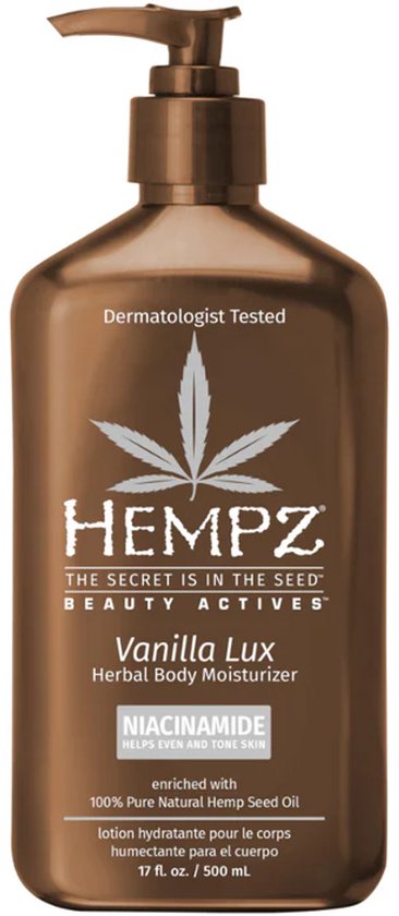 Hempz Vanilla Lux body moisturizer with niacinamide 500ml