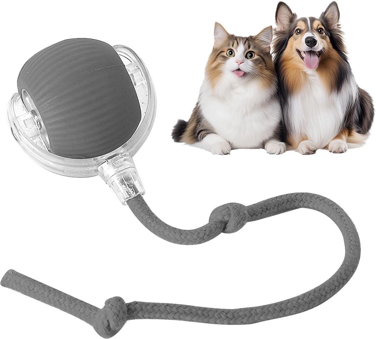 Interactieve Elektrische Kattenbal – USB Oplaadbare Smart Ball met 3 Modi – Bewegende Speelbal voor Katten & Honden – Duurzaam, 360° Rollend, Bijtbestendig Huisdierspeelgoed - ANMI