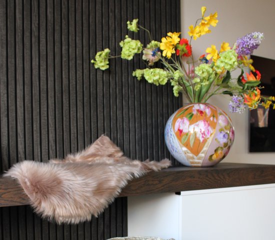 Imitation peau de mouton - Faux cuir d'agneau en marron 50x85 cm