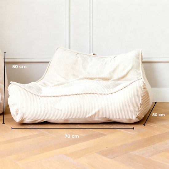 Binnenhoes voor zitzakken, 90 x 110 cm, ademend gaasmateriaal, wasbare