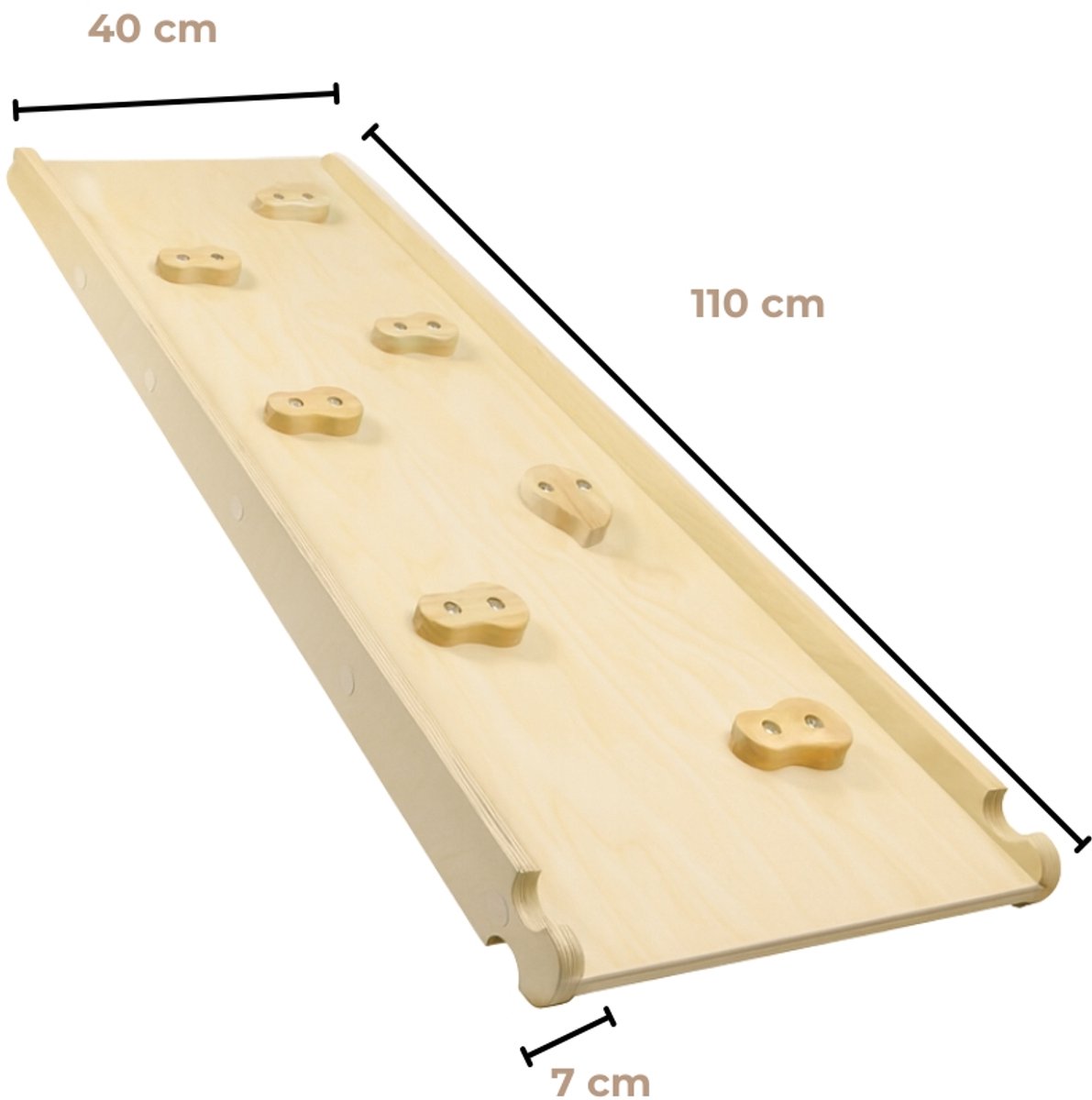 Babiem® Ben - Glijbaan - Bevordert Fysieke Ontwikkeling - Klimrek - Houten Speelgoed - Vanaf 3 Jaar - 110 x 40 x 7 cm - Glijbaan Peuter - FSC Hout — afbeelding 4