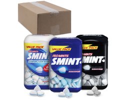 Boîte Smint Combi - Fresh Makers - Mix de menthe poivrée, menthe noire et haleine Clean - Sans sucre - 10 x 150 pièces