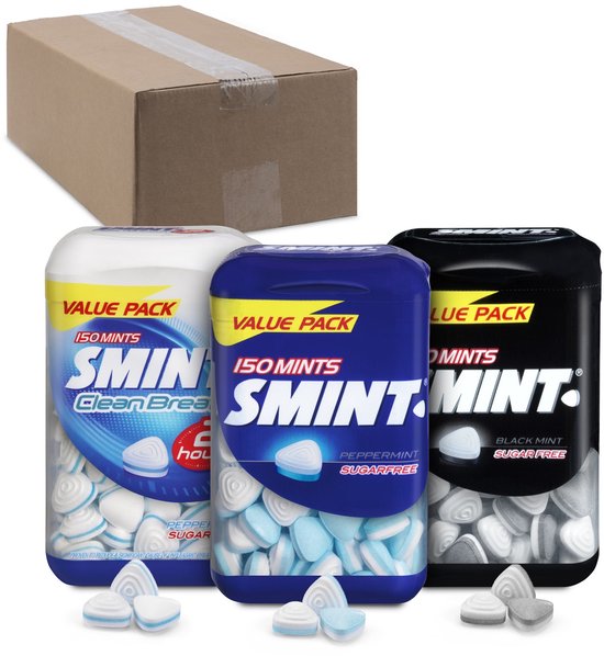 Smint Combidoos - Frismakers - Mix van Peppermint, Blackmint en Clean Breath - Suikervrij - 10x150stuks