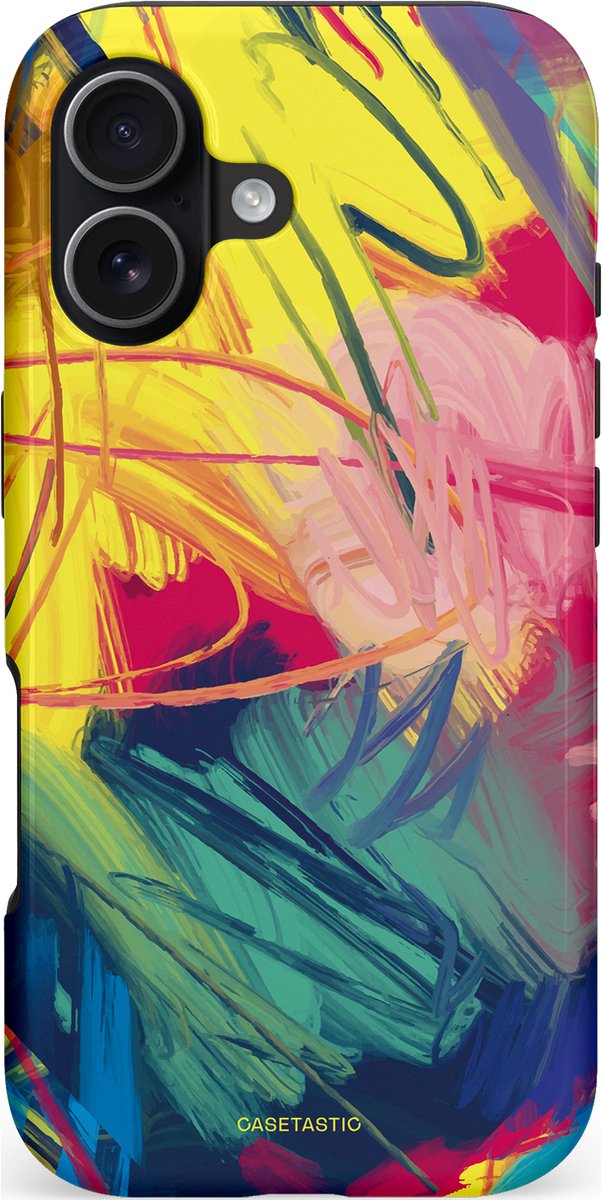 Casetastic Hoesje Geschikt voor Apple iPhone 17 MagSafe - Stijlvolle Beschermende Duo-layer Case - Kleurenstorm