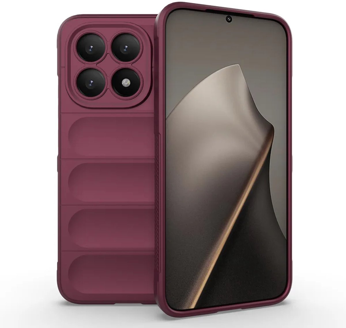 MobyDefend Hoesje - Geschikt voor Xiaomi 15T - TPU Gripcase - Donkerpaars