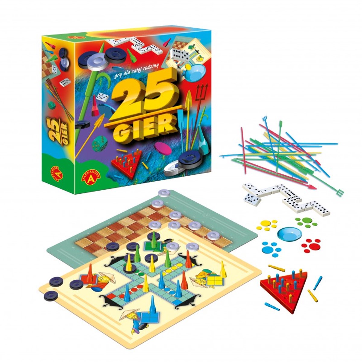 ALEXANDER 25 Spellen gezelschapsspellen set 4+