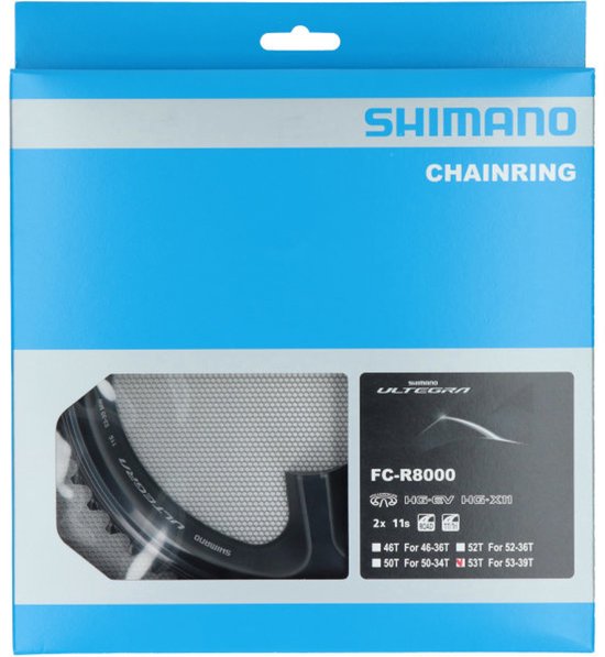 Shimano Kettingblad Ultegra Fc-r8000 53t 110 Mm 11s Zwart van Shimano — afbeelding 5
