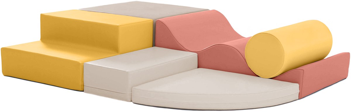 IGLU Soft play speelset Explorer - pastel pink - foamblokken voor peuters