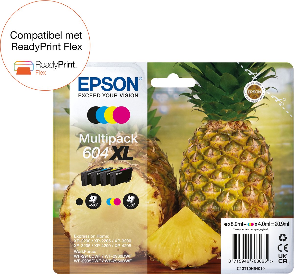 Epson 604XL inktcartridge 4 stuk(s) Origineel Hoog (XL) rendement Zwart Cyaan Magenta Geel