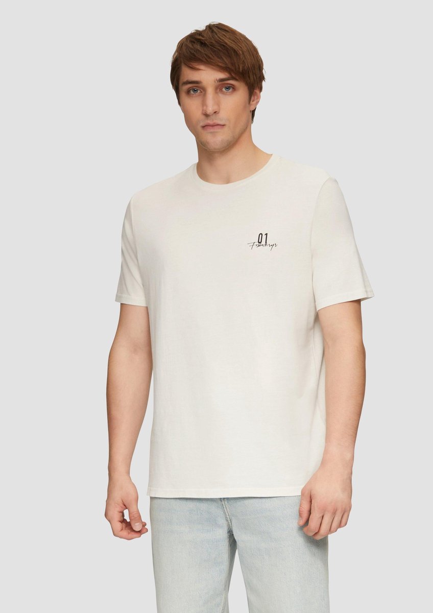 Q/S designed by - T-shirt - Maat XL - Mannen - wit - katoen