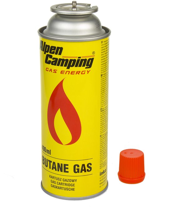 Alpen Camping - 3 stuks Gaspatroon 400 ml - Certificaat: Pi 0875 - EN417 compliant, isobutaan, werkbereik -10 ° C tot + 40 ° C, IK004 van Merkloos — afbeelding 3