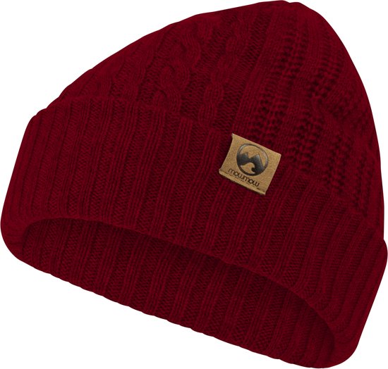 Apikuna® Alpaka wollen muts van 100% fijnste baby alpacawol – Gebreide muts voor dames & heren – Warm, zacht en ademend voor herfst & winter, rood, One size