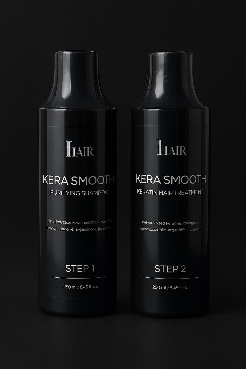 I-Hair - Kera Smooth Step 1&2 - Purifying Shampoo & Keratine Treatment - 2x250 ml