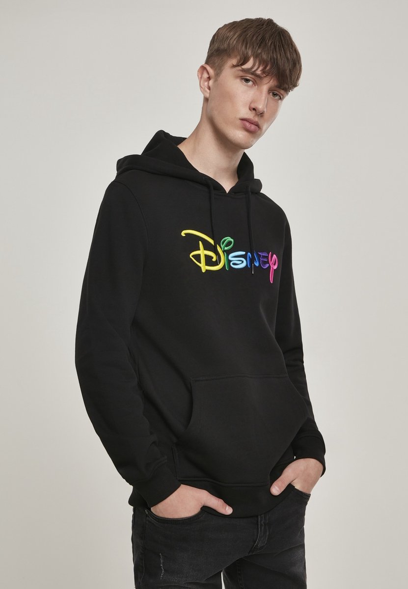 Merchcode Disney Rainbow Logo EMB Hoodie/trui XS Zwart