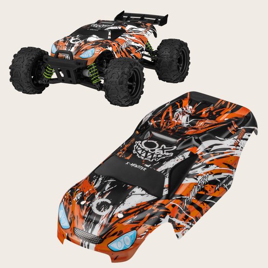 Overmax X-Monster 3.0 & 3.5 – Carrosserie pour voiture RC, capot de rechange pour monster truck, look renouvelé, durable et léger, installation facile, personnalisez votre RC, idéale pour courses et cascades tout-terrain