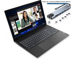 Lenovo V15 G4 - Ryzen 7 7730U - 16GB DDR4 - 512GB SSD M.2 - Windows 11 Pro - Gratis USB-C Hub - 2 jaar garantie