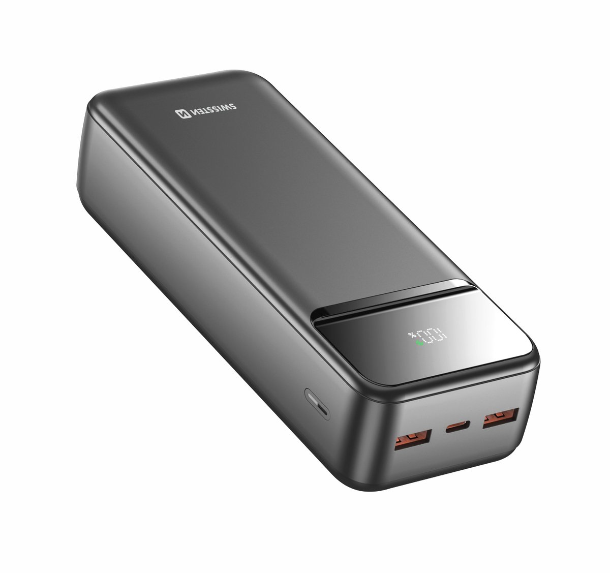 Swissten Powerbank Power Line II - 30.000 mAh - Geschikt voor o.a. iPhone & Samsung