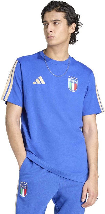 ADIDAS - T-shirt Figc DNA - Réplique de maillot d'entraînement de football à manches courtes pour homme - Blauw