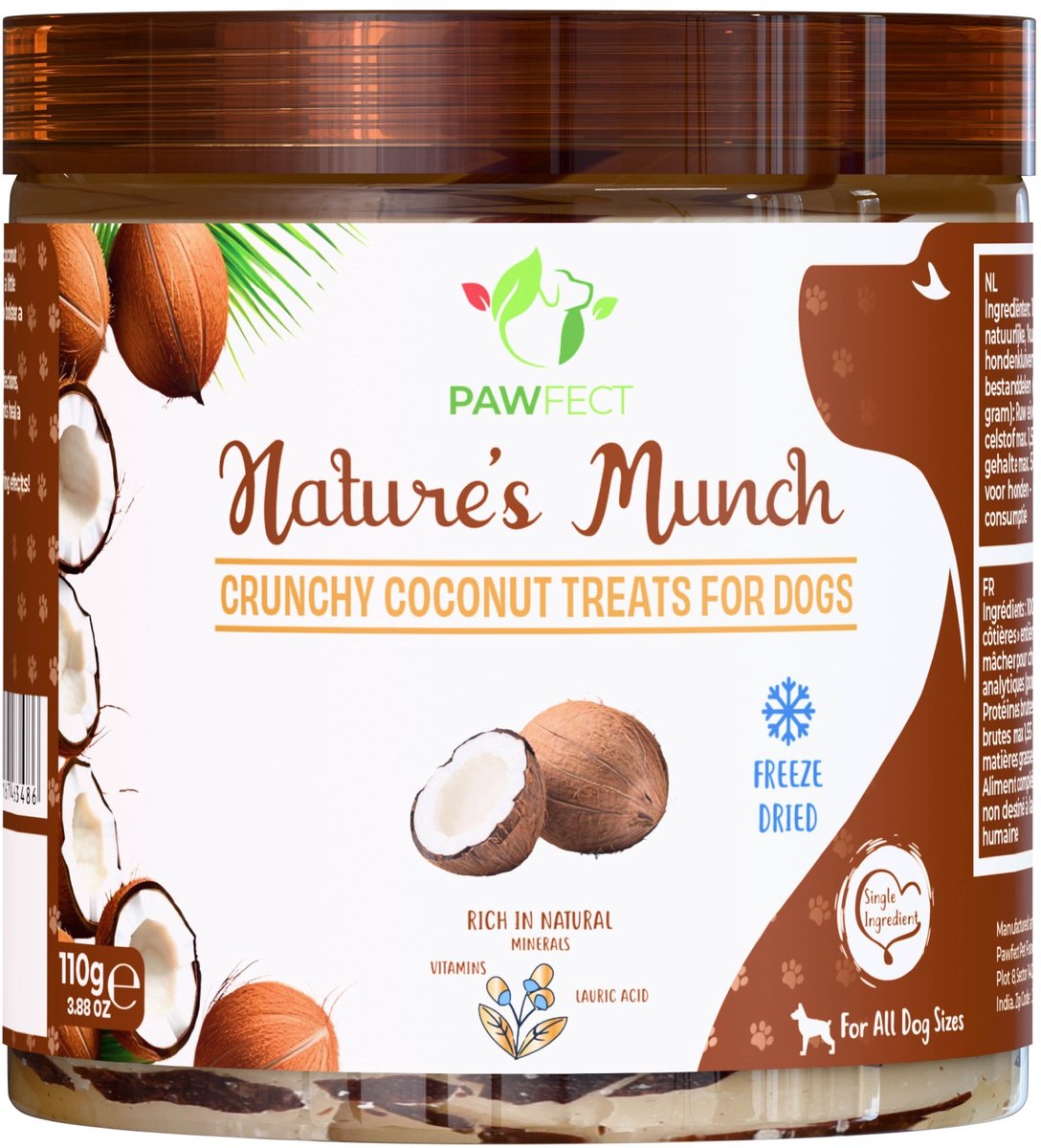 Pawfect hondensnacks Kokosnoot 110 gr.