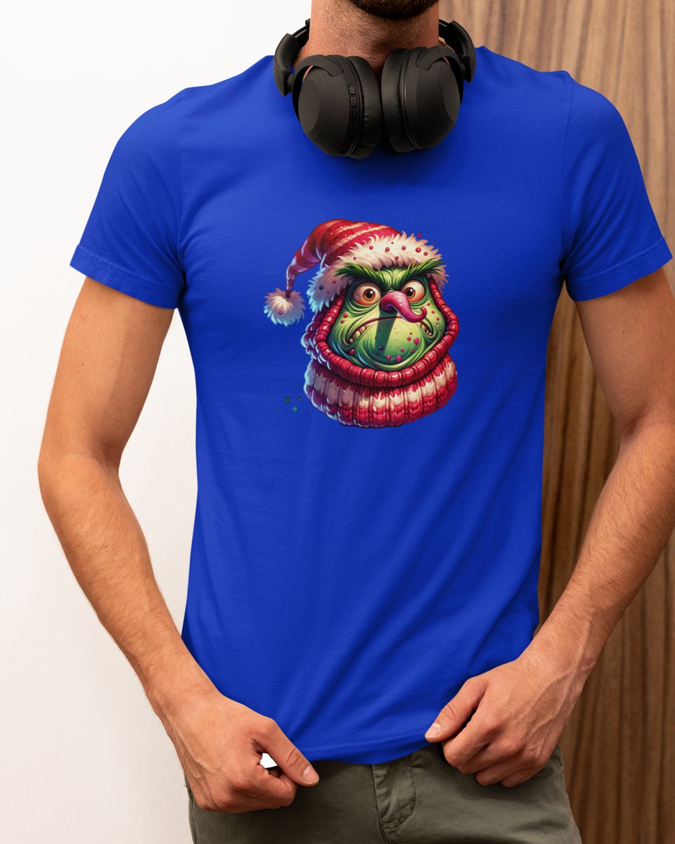 Grumpy Kerst - Kerst T-shirt Blauw - Grappig T-shirt - Maat L - Kerst Cadeau Mannen - Limited Edition