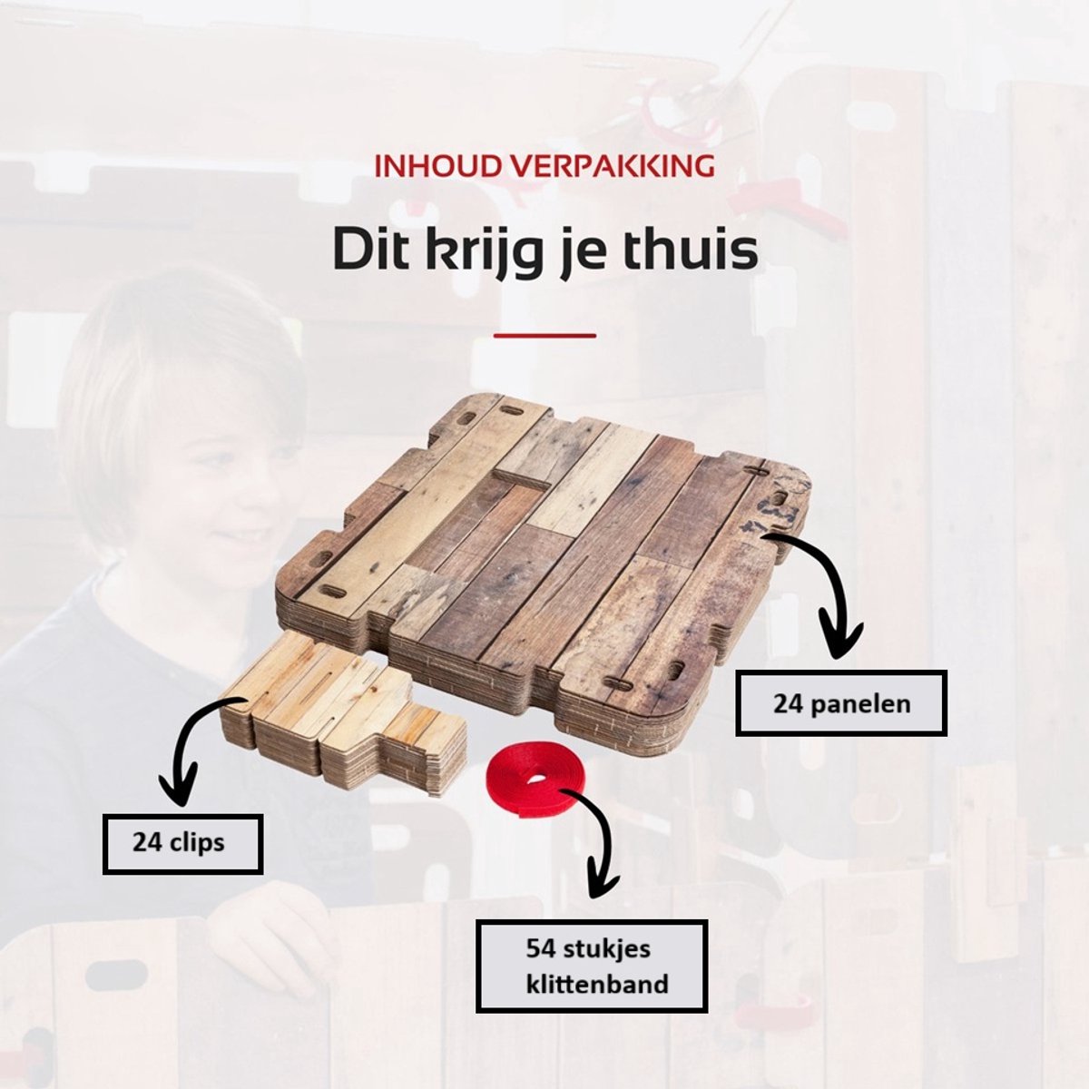 Fantasy Forts Extra Large Set - Speelhuisje - 4 tot 12 jaar - 24 Platen - 24 Clips - 54 Klittenband stukjes - Hut bouwen - Bouwpakket kinderen — afbeelding 4