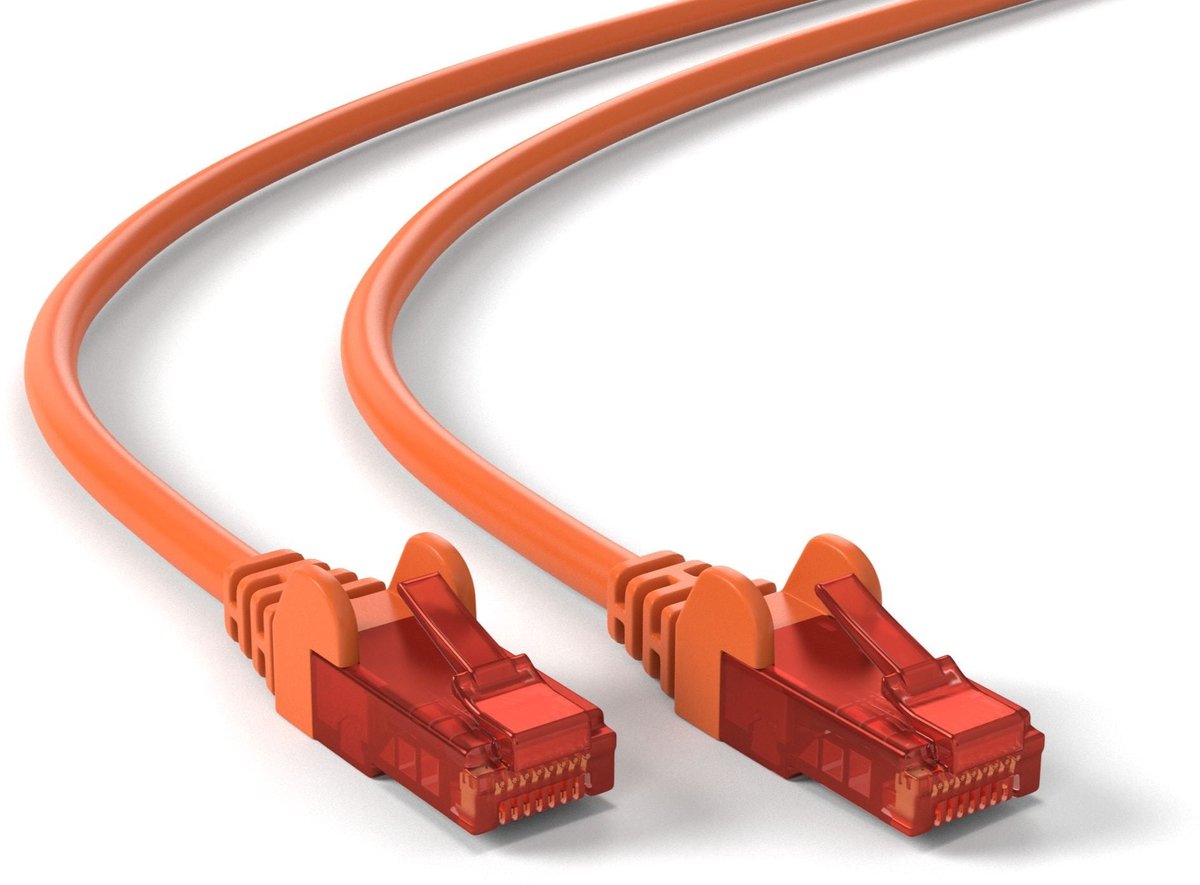 Wentronic CAT6 Netwerkkabel - RJ45 - Oranje - 2 m