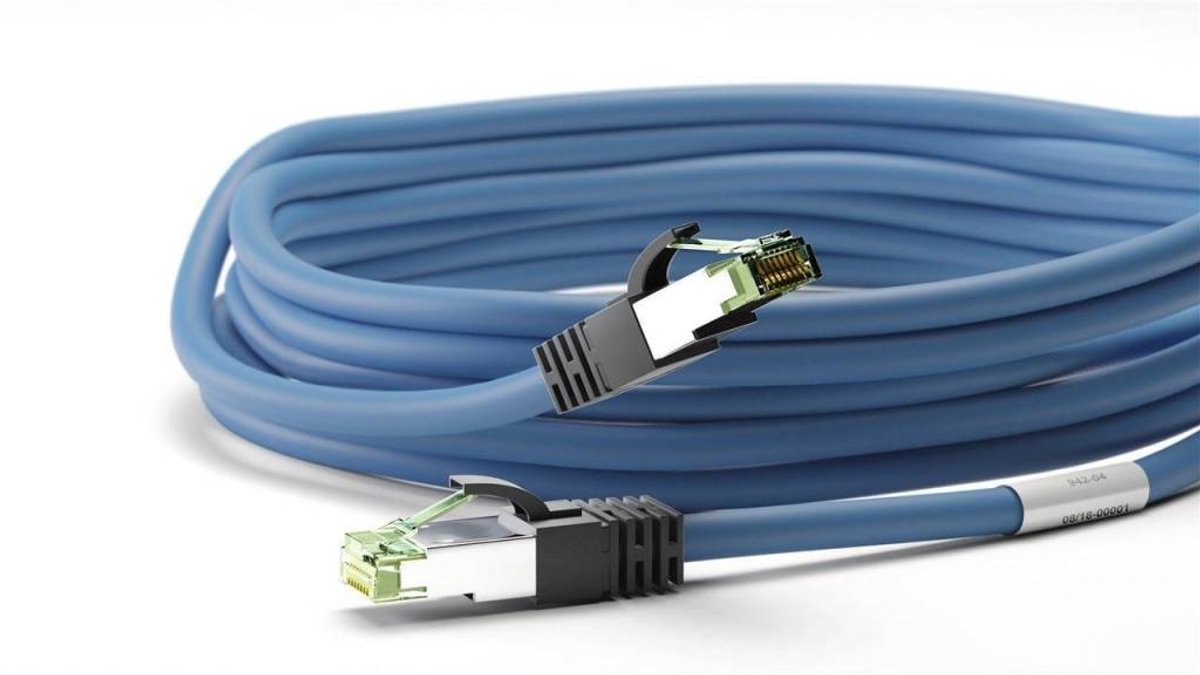 CAT8.1 S/FTP PIMF LSZH 15M Blauw - Netwerkkabel - Computerkabel - Kabel