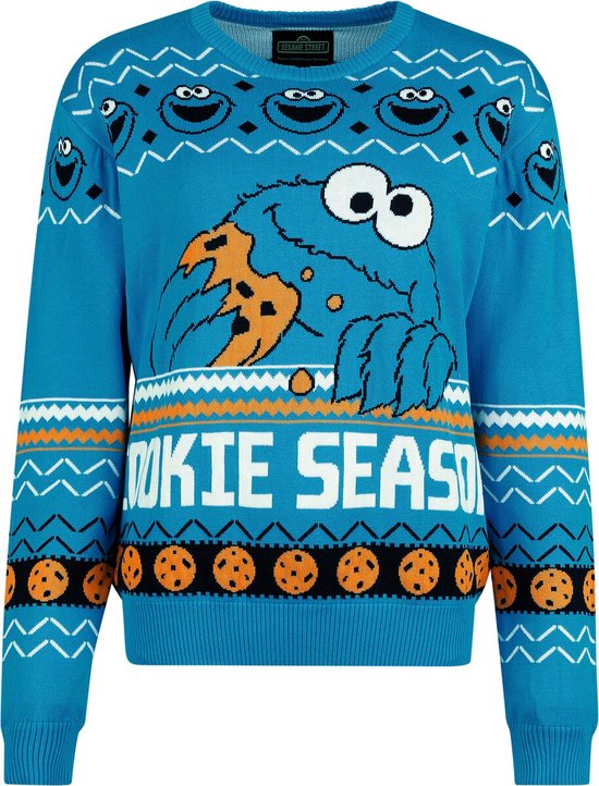 Pull de Noël Sesame Street Cookie Season multicolore M Katoen -